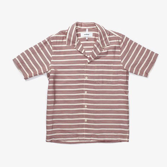 Skjorte Soulland Soulland Orson Striped Short Sleeve Shirt Flerfarvet | 21171-1188