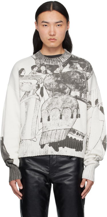 Sweater Enfants Riches Déprimés Enfants Riches Déprimés 'The Ballroom Dance' Graphic Print Sweater Hvid | 080-242, 0