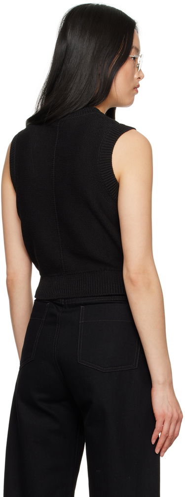 Sweater LEMAIRE Lemaire Cropped Knit Vest Sort | TO1208 LK1022, 2