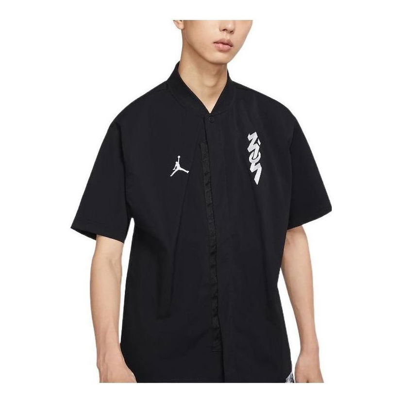 Skjorte Jordan Jordan FW22 Logo Woven Shirt Sort | DR2173-010