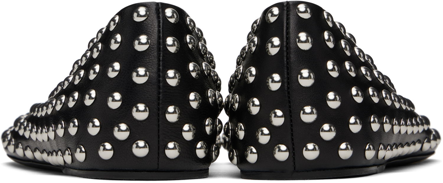 Sneakers og sko Jil Sander Jil Sander Studded Leather Ballerina Flats Sort | J15WZ0026_P8173, 1