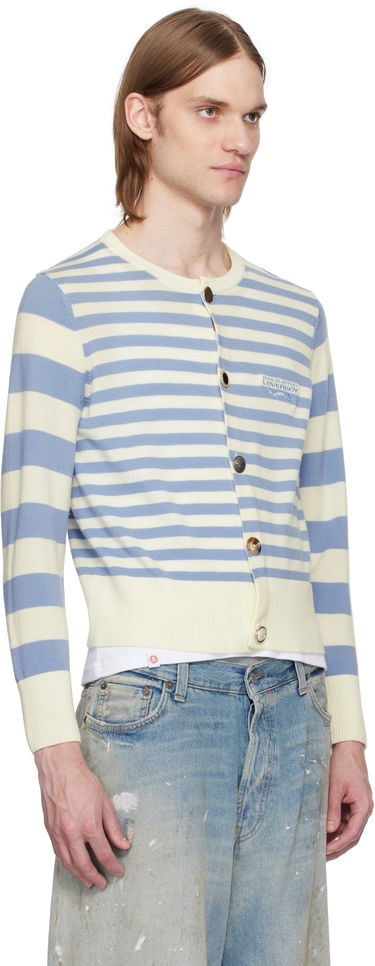 Sweater Charles Jeffrey Loverboy Charles Jeffrey LOVERBOY Striped Knit Cardigan Blå | 54090201, 4