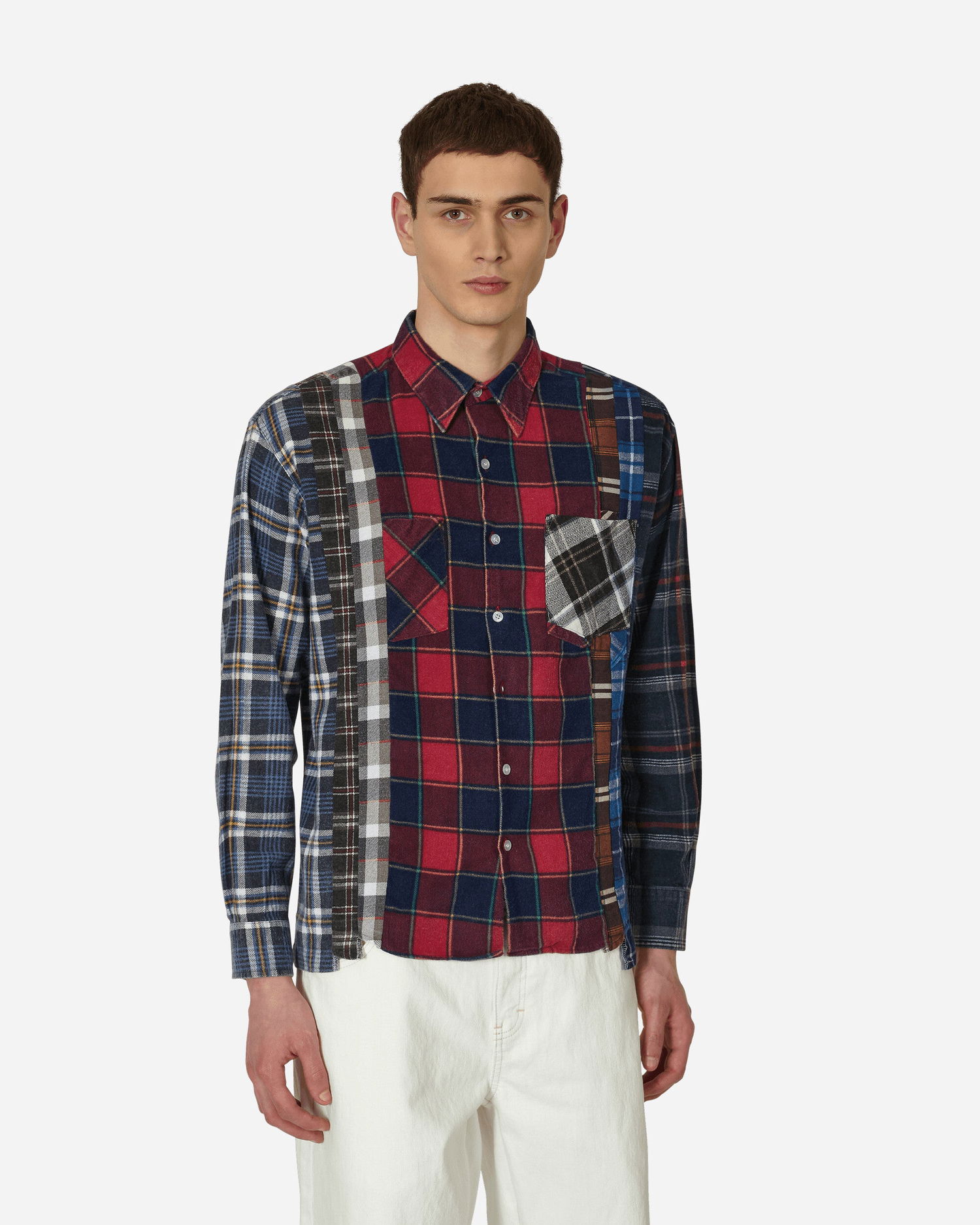 Skjorte Needles 7 Cuts Flannel Shirt Flerfarvet | MR346 1, 0