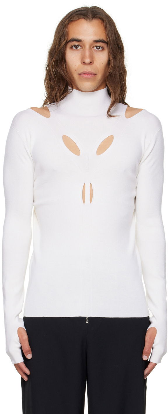 Sweater Dion Lee Cutout Turtleneck Top Hvid | C7079P22