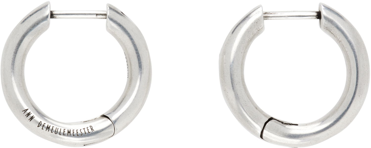 Øreringe Ann Demeulemeester Ann Demeulemeester Alina Silver-Tone Hoop Earrings Metalisk | 2520-W-JE06-JW020-070, 0