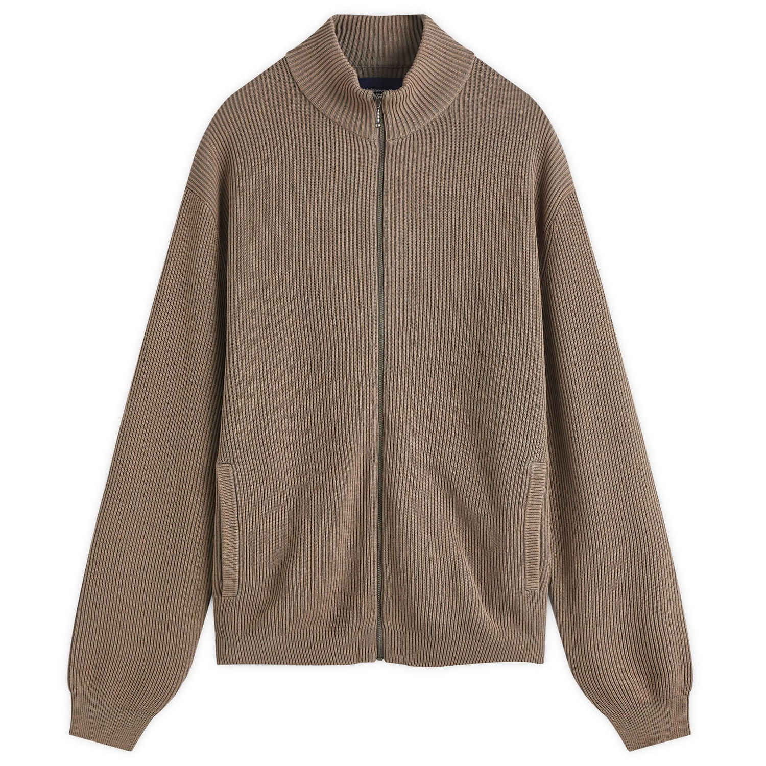 Sweater thisisneverthat Full Zip Knit Large Grå | TN243KKNZK01-GRY, 0