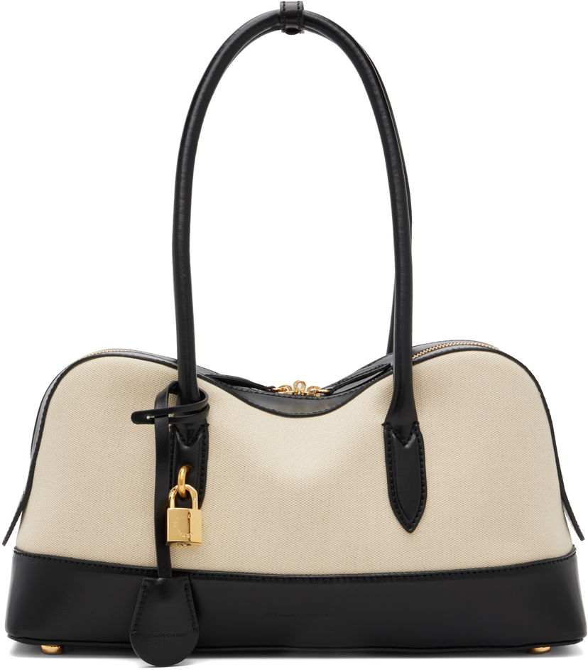 Skuldertaske Stella McCartney Stella McCartney Ryder Canvas Shoulder Bag Sort | 7B0138WP0555