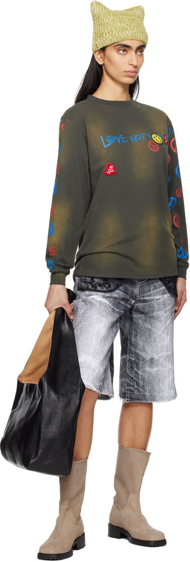 T-shirt Andersson Bell Andersson Bell 'Love Not War' Long Sleeve T-shirt Grøn | atb1254u, 3