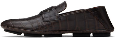 Tøj Dolce & Gabbana Dolce&Gabbana Calfskin Driver Loafers Brun | A50583AA446, 2