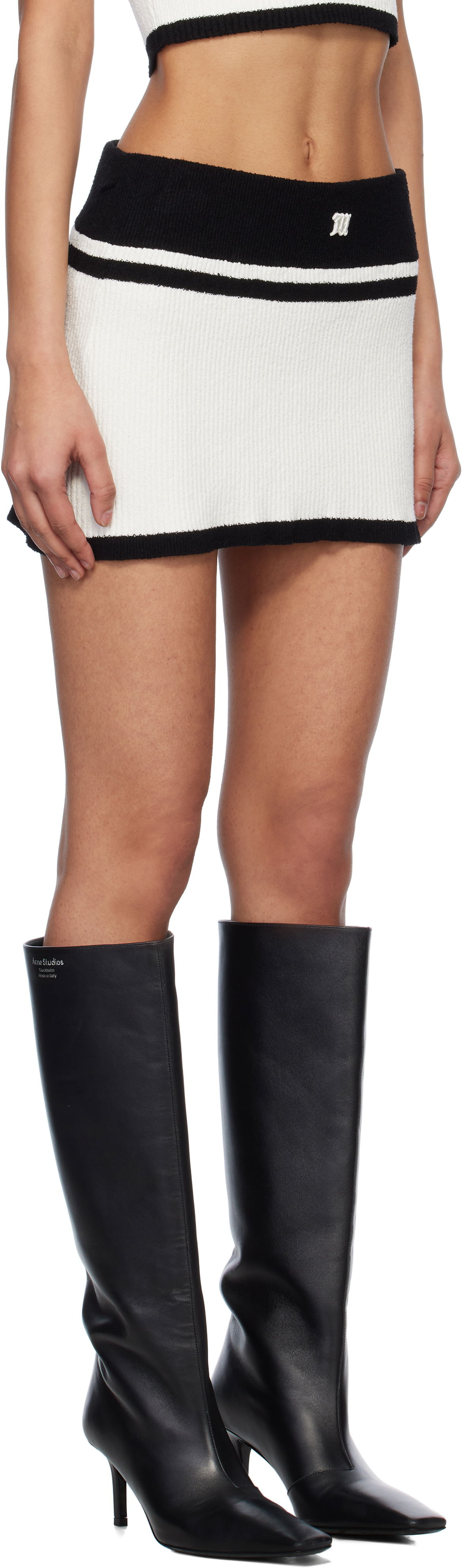 Nederdel MISBHV MISBHV Fluffy Cannes Miniskirt Hvid | 250W860, 1