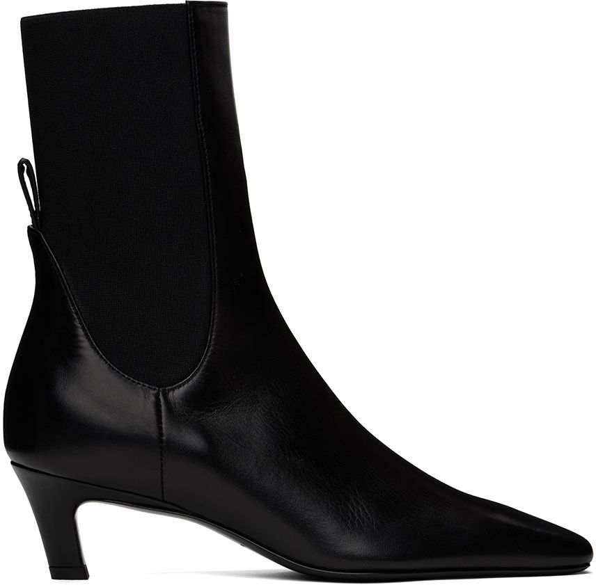 Kjole TOTEME TOTEME 'The Mid Heel' Leather Boots Sort | 214-907-813, 0