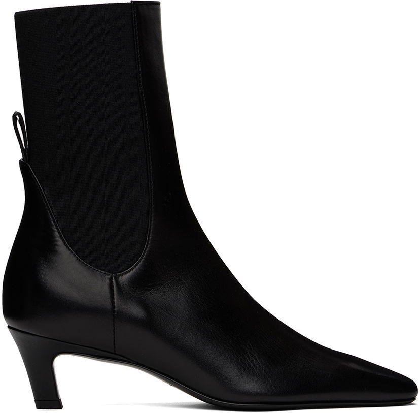 Kjole TOTEME TOTEME 'The Mid Heel' Leather Boots Sort | 214-907-813