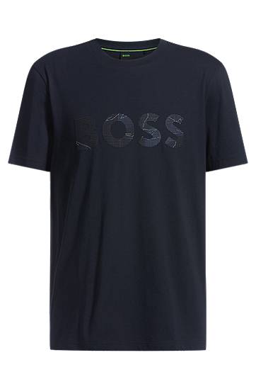 T-shirt BOSS BOSS T-Shirt with Logo Print Mørkeblå | 50537834