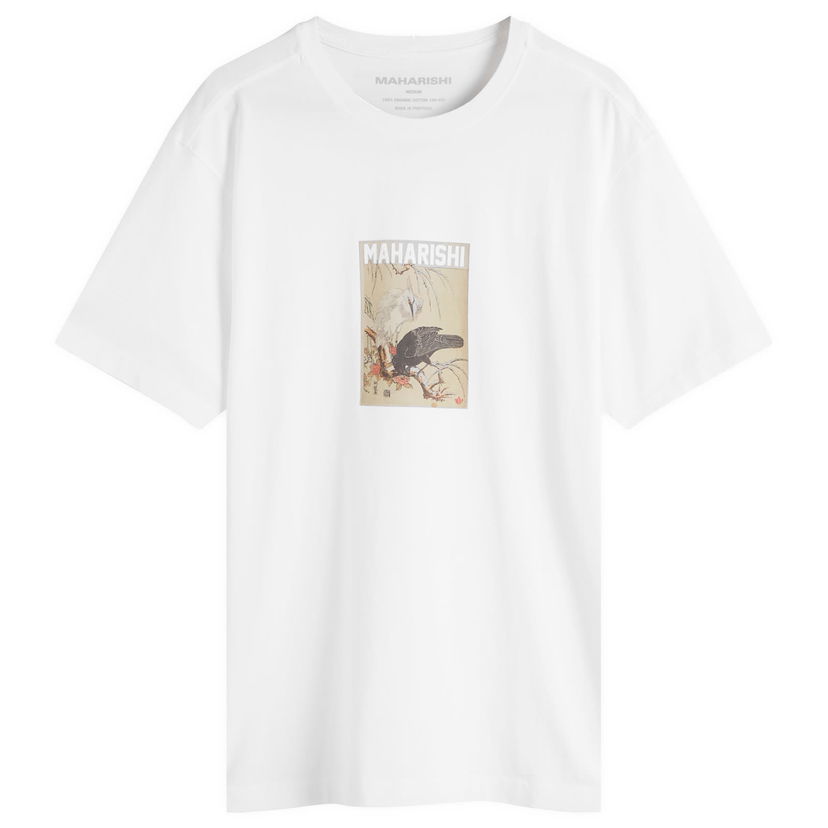 T-shirt Maharishi Maharishi Crow Heron Graphic T-Shirt, Size Large Hvid | 1493-WHT