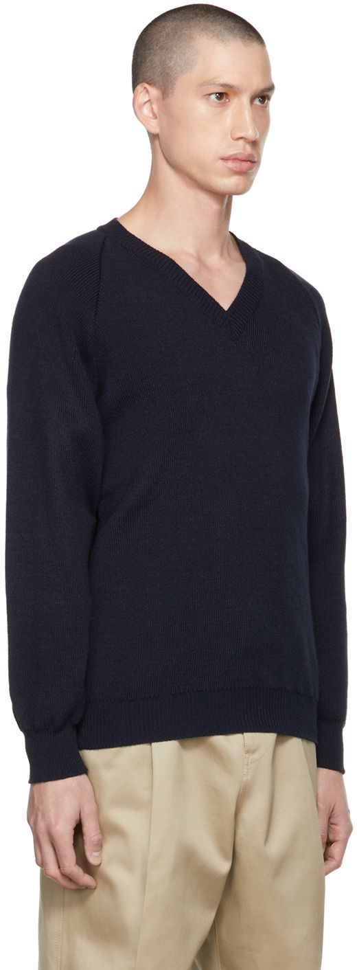 Sweater Comme des Garçons Lochaven of Scotland Edition V-Neck Sweater Mørkeblå | DH-N505-051, 1