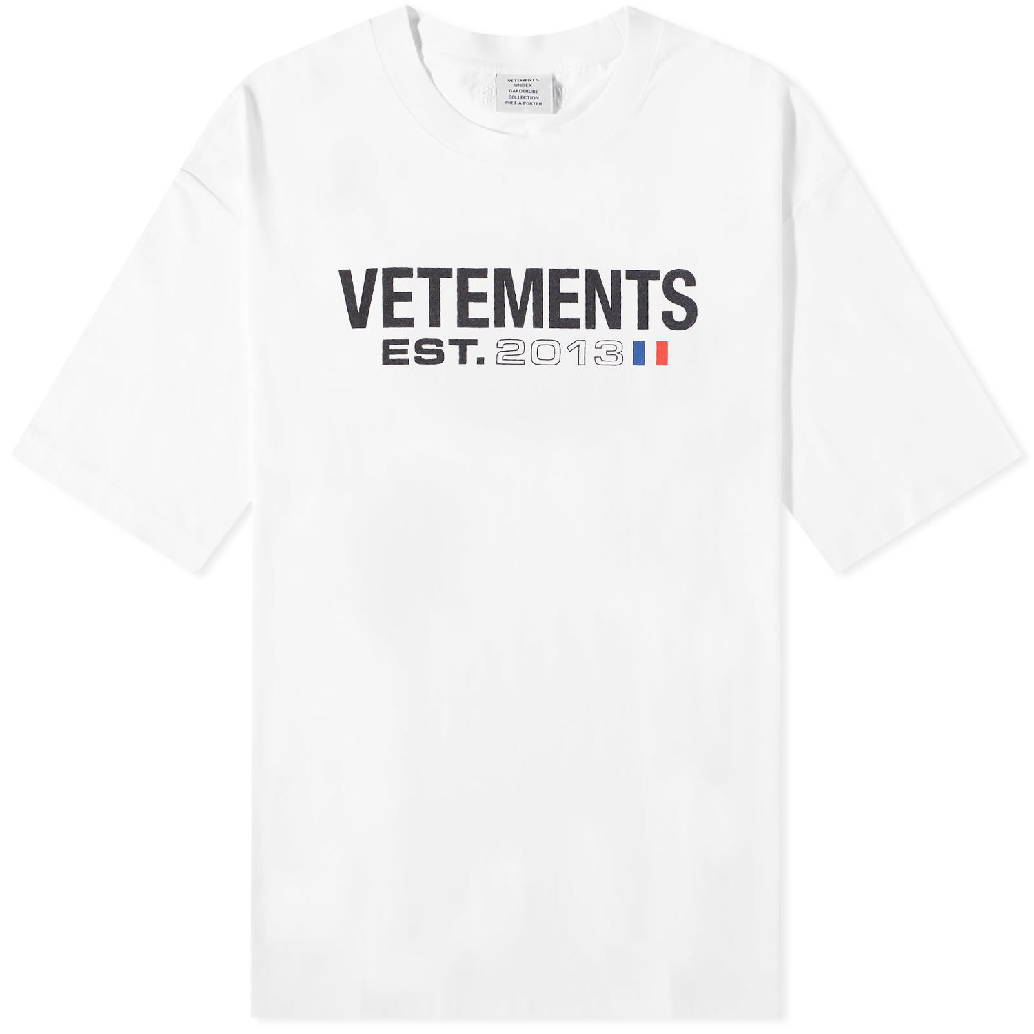 T-shirt VETEMENTS Flag Logo Tee Hvid | UE54TR100W, 0