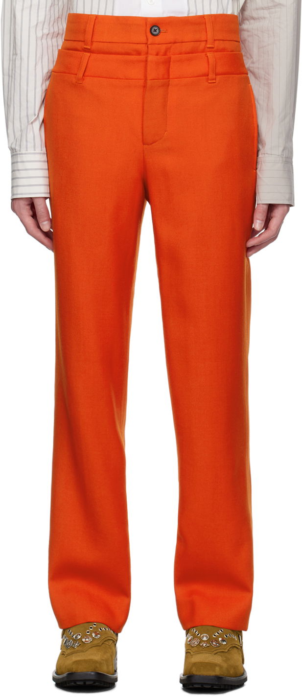 Bukser Feng Chen Wang Feng Chen Wang Layered Trousers Orange | FUF16TR23