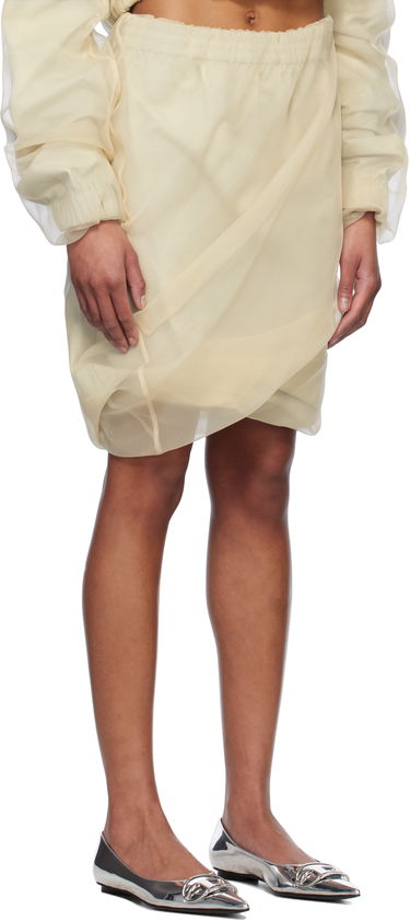 Nederdel We11done We11done Layered Mini Skirt Beige | WD-SK0-25-280-W-BG, 1