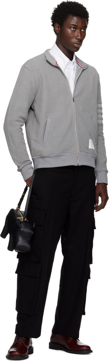 Håndtaske Thom Browne Thom Browne Pebble Grain Hippo Baguette Bag Sort | UAG226A-00198, 3