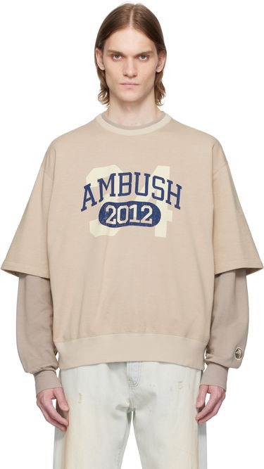 Sweater Ambush AMBUSH Layered Sweatshirt Beige | 12115331, 0