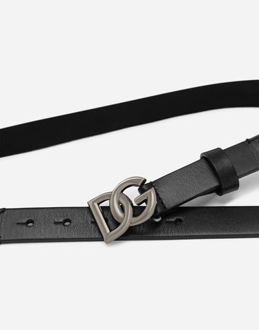 Bælter Dolce & Gabbana Dolce & Gabbana Calfskin and Elastic Belt Sort | EC0086AQ61680999, 2