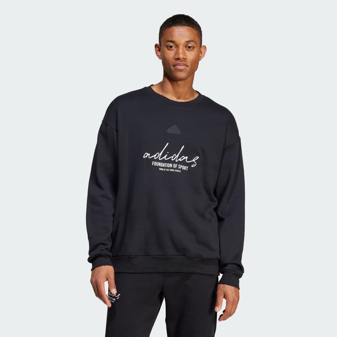 Sweater adidas Performance Foundation of Sport Sweatshirt Sort | IW3542, 0