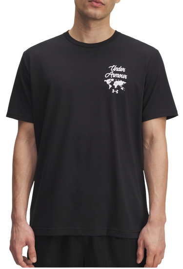 T-shirt Under Armour T-Shirt World Map Sports Wordmark Sort | 6004143-001, 0