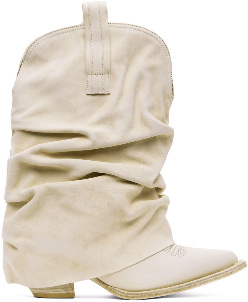 Tøj R13 R13 Low Rider Cowboy Boots Beige | R13S0109-S130A