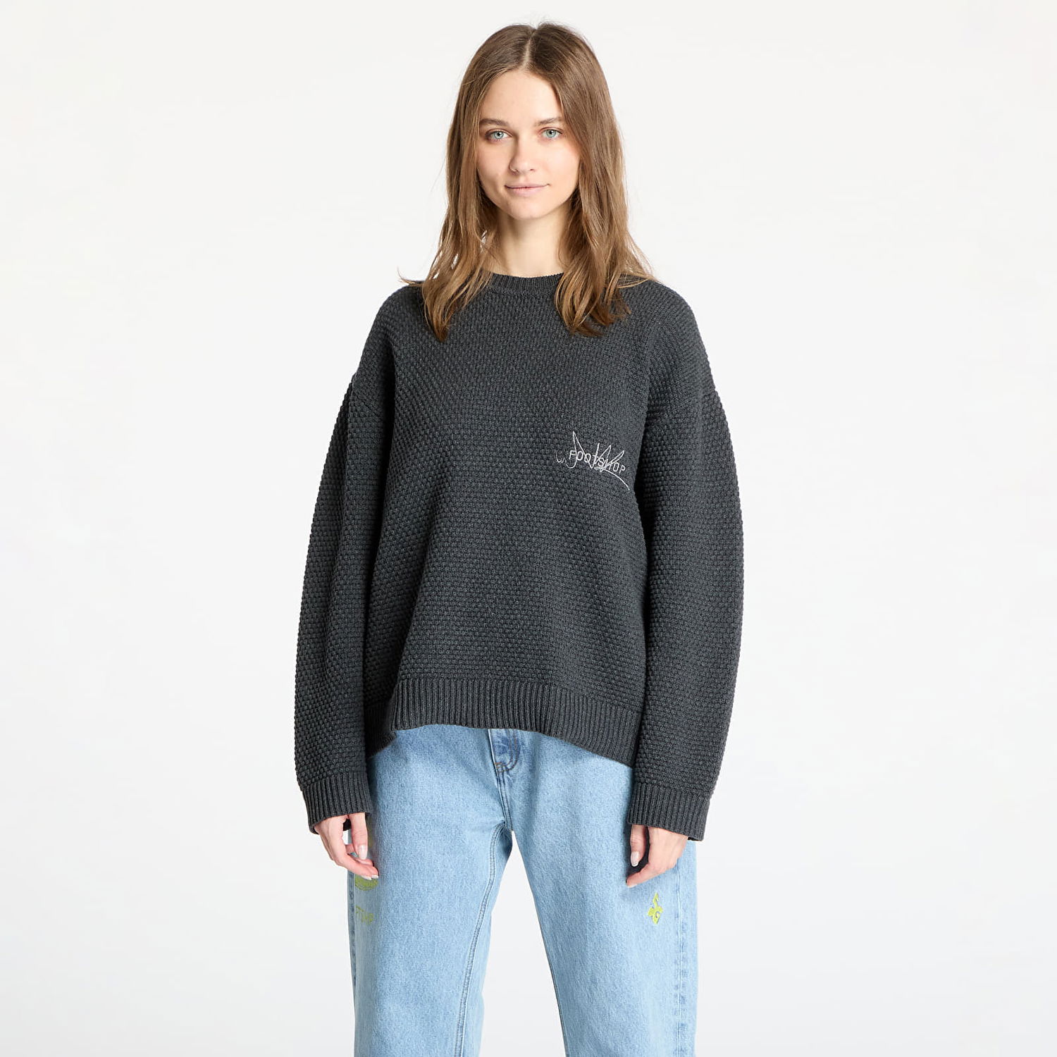 Sweater Footshop FTSHP Everyday Pebble Grey Sweater Grå | FTSHP_450, 0