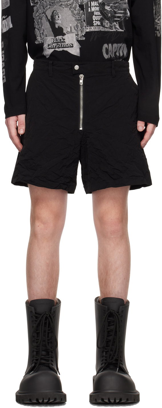 Shorts We11done We11done Crumpled Shorts Sort | WD-PT1-23-271-M-BK
