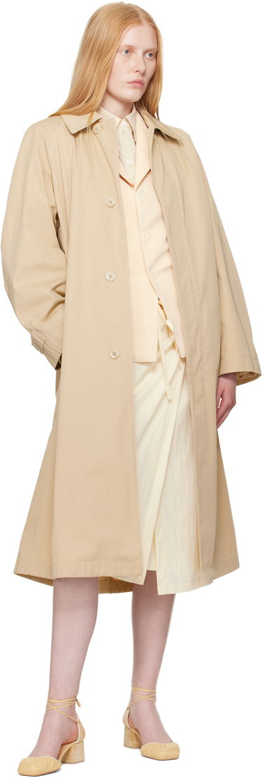 Frakker LEMAIRE LEMAIRE Cotton Twill Overcoat Beige | CO1104 LF1352, 3