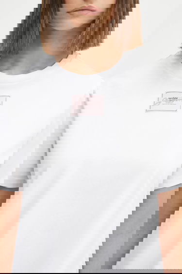 T-shirt GANNI GANNI Basic Jersey Collage Relaxed T-Shirt Hvid | T4157, 3