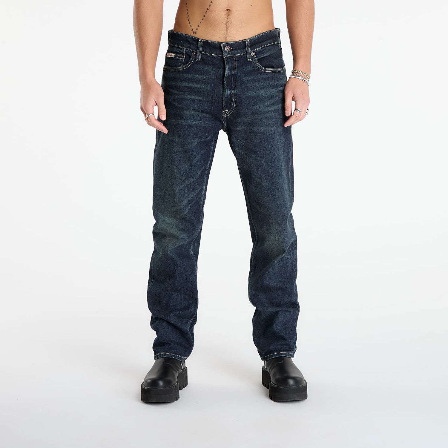 Jeans CALVIN KLEIN Calvin Klein Jeans Standard Straight Gilded Pants Blå | LV04RD719G 01P, 0