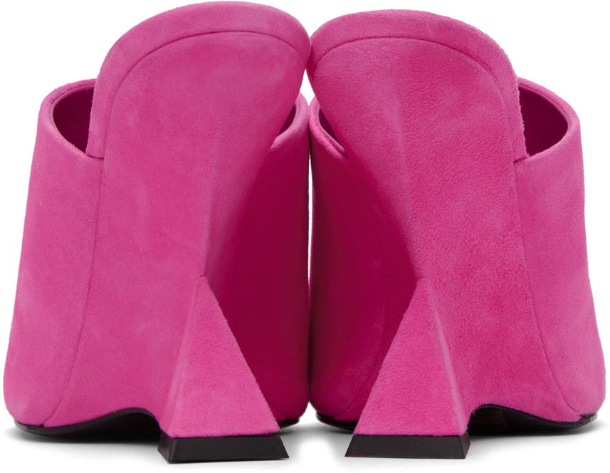 Tilbehør The Attico Attico Cheope Heeled Suede Sandals Lyserød | 231WS634 L007, 1