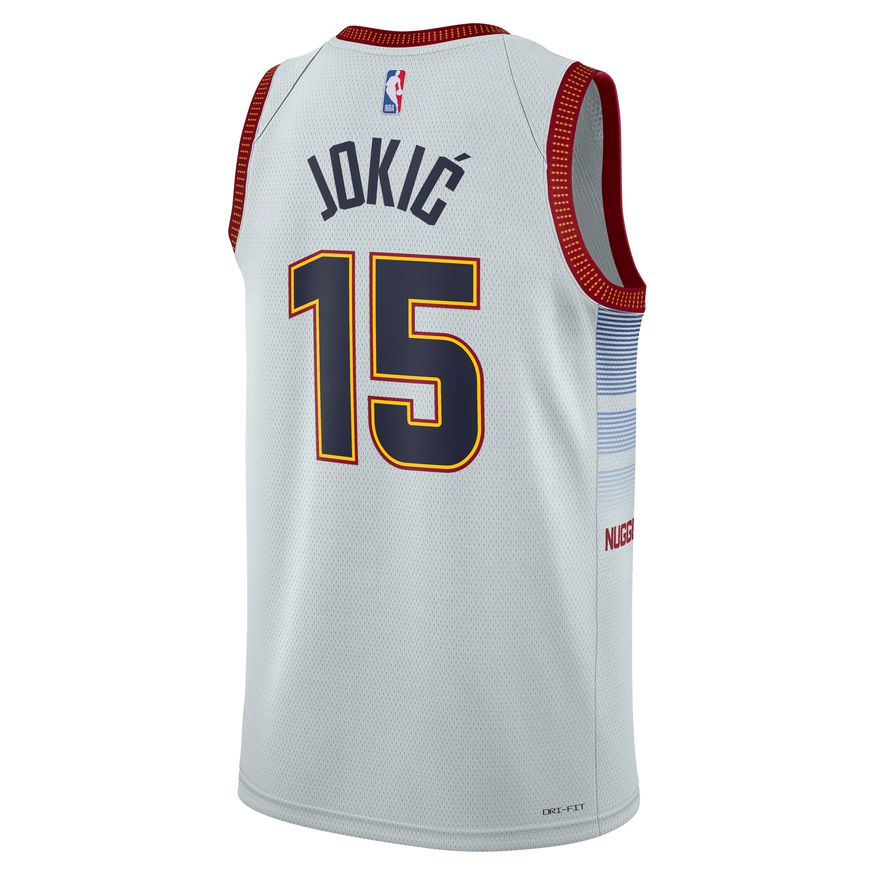 Jersey Nike Dri-FIT NBA Nikola Jokic Denver Nuggets City Edition 2022 Swingman Jersey Hvid | DO9591-044, 1