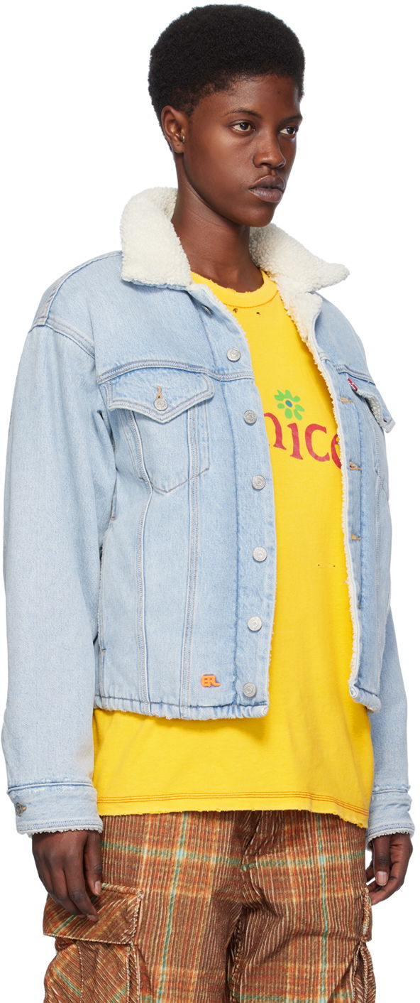 Jakke ERL ERL Denim Trucker Jacket Blå | ERL07J201, 1