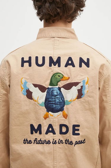 Jakke Human Made Washed Duck Coverall Jacket Beige | HM28JK013, 3