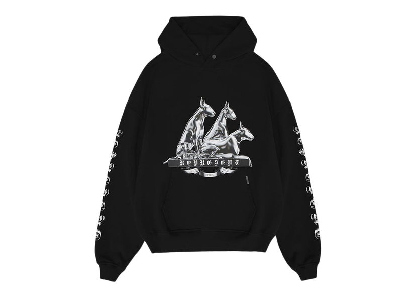 Sweatshirt Represent Clo Represent Bullterrier Hoodie Jet Black Sort | M04242-01