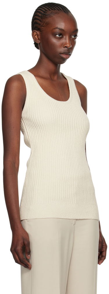 Tanktop TOTEME Textured Tank Top Hvid | 242-WRT1670-YA0042, 1