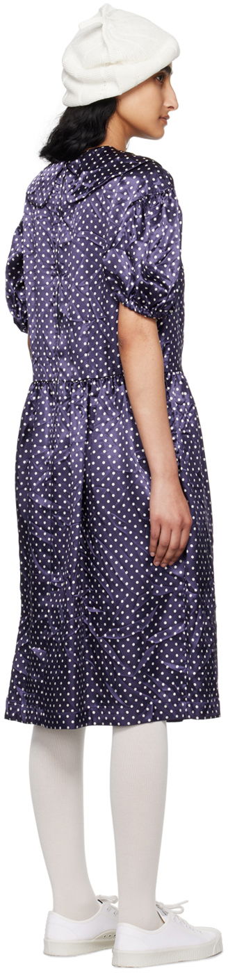 Kjole Comme des Garçons Comme des Garçons Girl Polka Dot Midi Dress Mørkeblå | NM-O010-051, 2