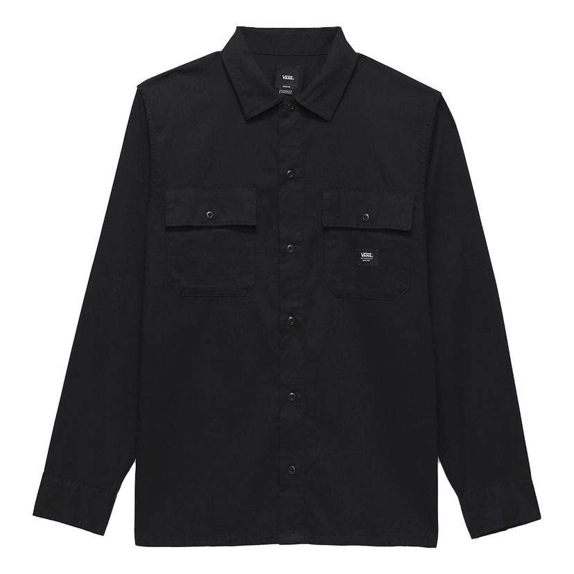 Skjorte Vans Sparwood Long Sleeve Shirt Sort | VN000AARBLK