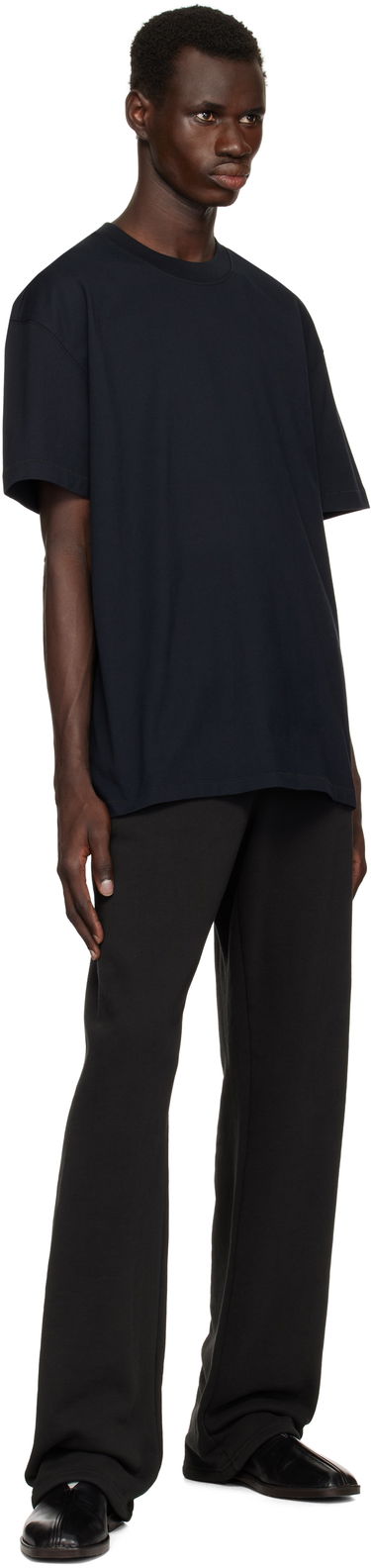 T-shirt SKIMS SKIMS Heavyweight Cotton Relaxed T-Shirt Mørkeblå | SS-STT-6414M-OBSIDIAN, 3
