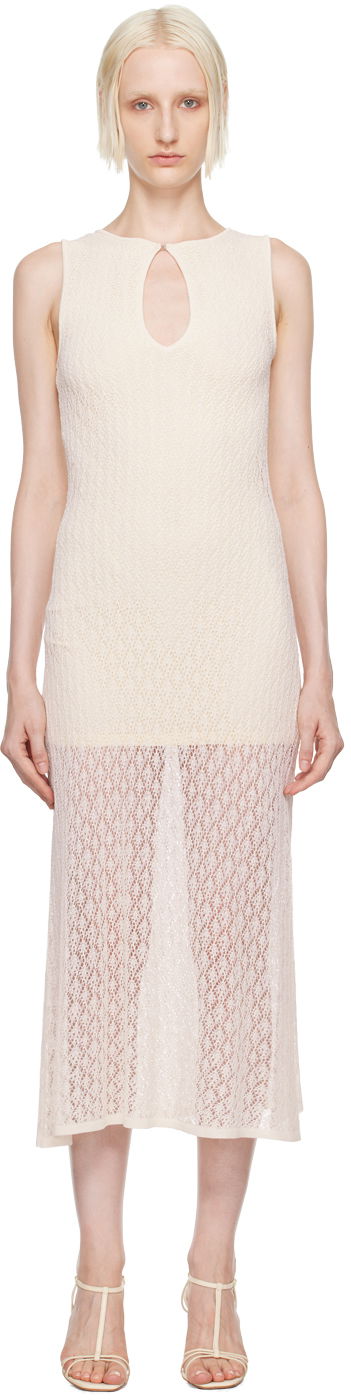 Kjole BEC + BRIDGE BEC + BRIDGE Aurora Keyhole Maxi Dress Hvid | W24-12244