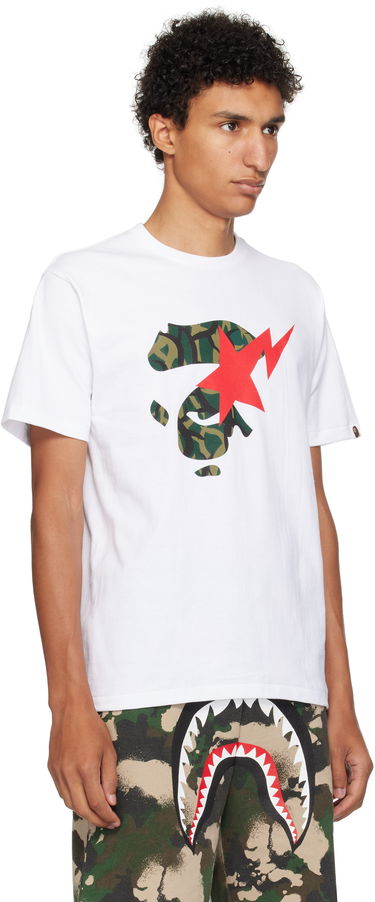 T-shirt BAPE Trial Camo Ape Face STA T-Shirt Sort | 001TEL301035M, 4