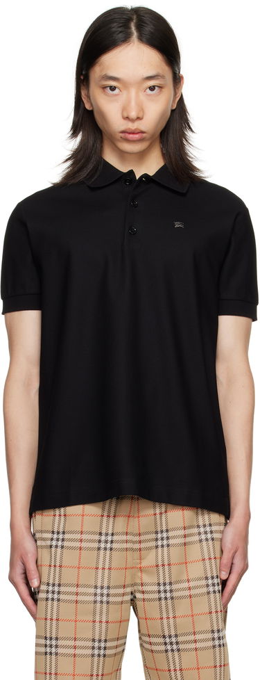 Polo skjorte Burberry Burberry EKD Cotton Polo Sort | 8116183, 0
