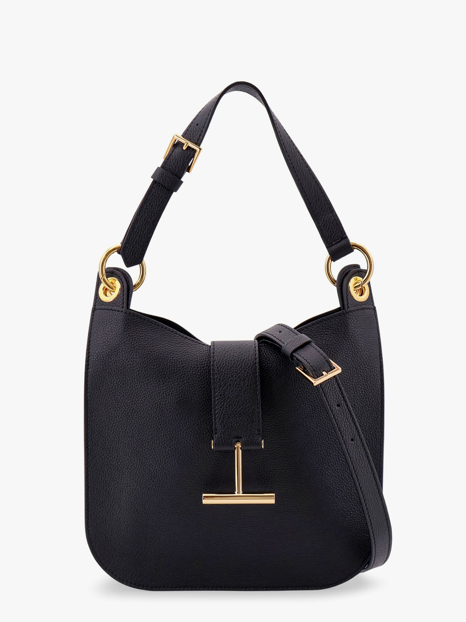 Skuldertaske Tom Ford Tara Black Leather Shoulder Bag Sort | L1764LCL095G1N001, 0