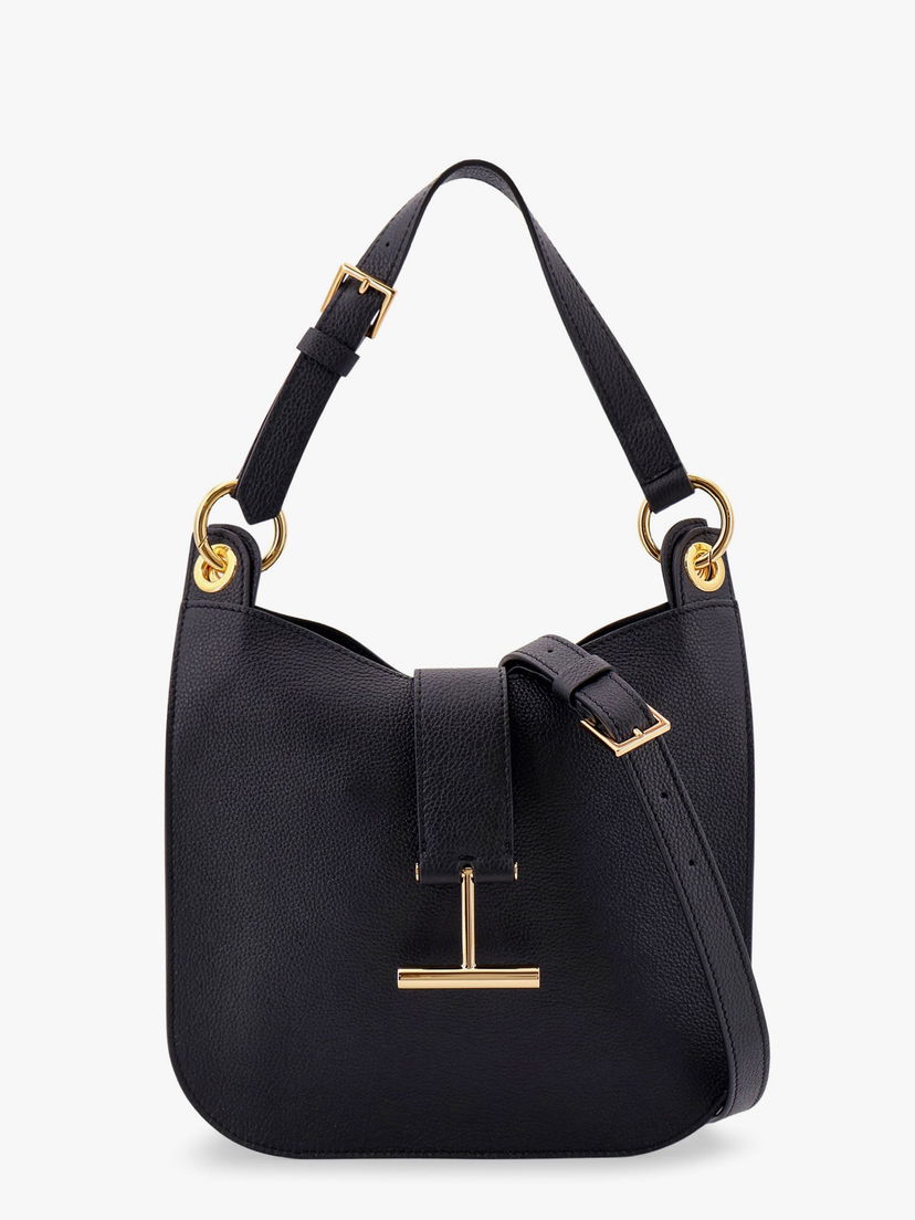 Skuldertaske Tom Ford Tara Black Leather Shoulder Bag Sort | L1764LCL095G1N001