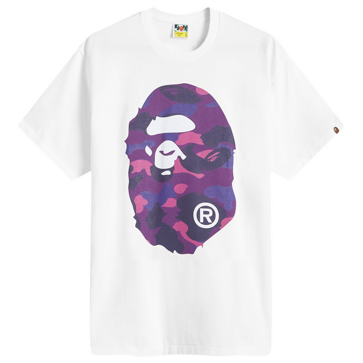 T-shirt BAPE A Bathing Ape Camo Big Ape Head T-Shirt Hvid | 001TEK301018M-WPR, 0