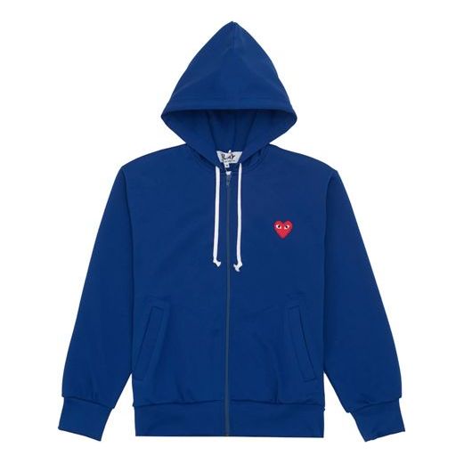 Sweatshirt Comme des Garçons PLAY Zip Hoodie Blå | AZ-T171-051-2