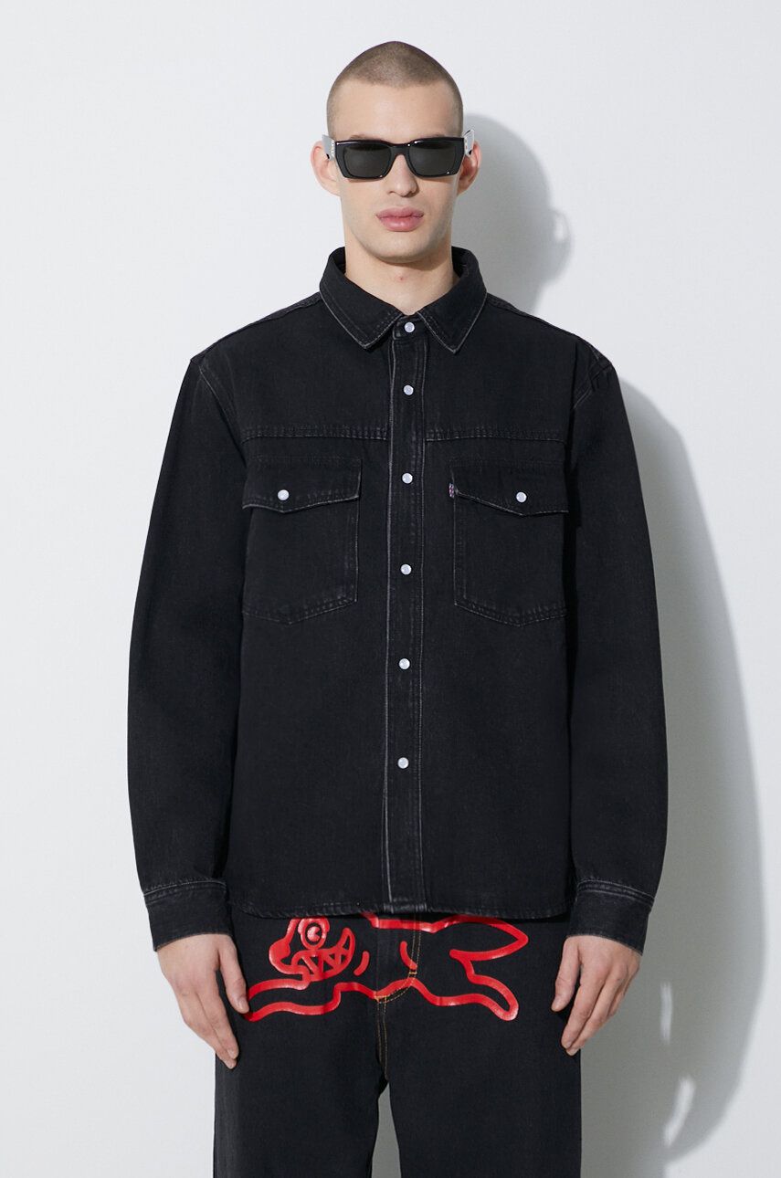 Skjorte BBC IceCream Icecream Running Dog Relaxed Denim Shirt Sort | IC24149, 0